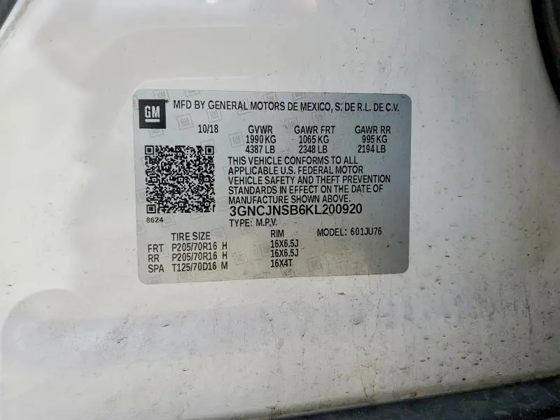 2019 CHEVROLET TRAX LS  