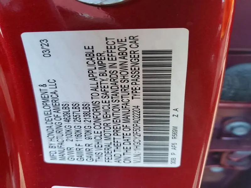 2023 HONDA ACCORD HYBRID SPORT  