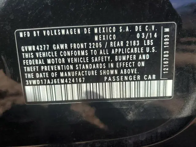 2014 VOLKSWAGEN JETTA SE  