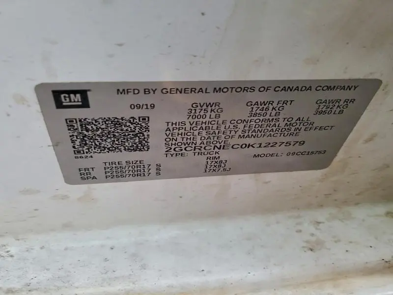 2019 CHEVROLET SILVERADO LD C1500  