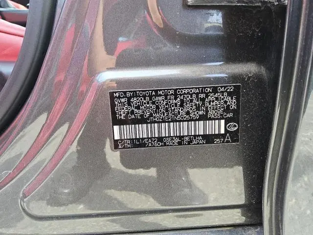 2022 LEXUS IS 350 F SPORT