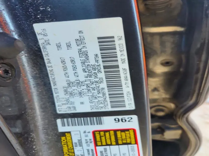 2016 TOYOTA TACOMA TRD SPORT  