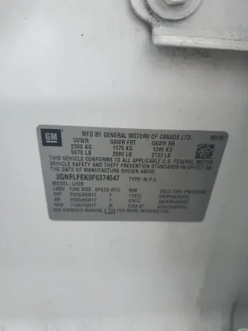 2015 CHEVROLET EQUINOX LT  