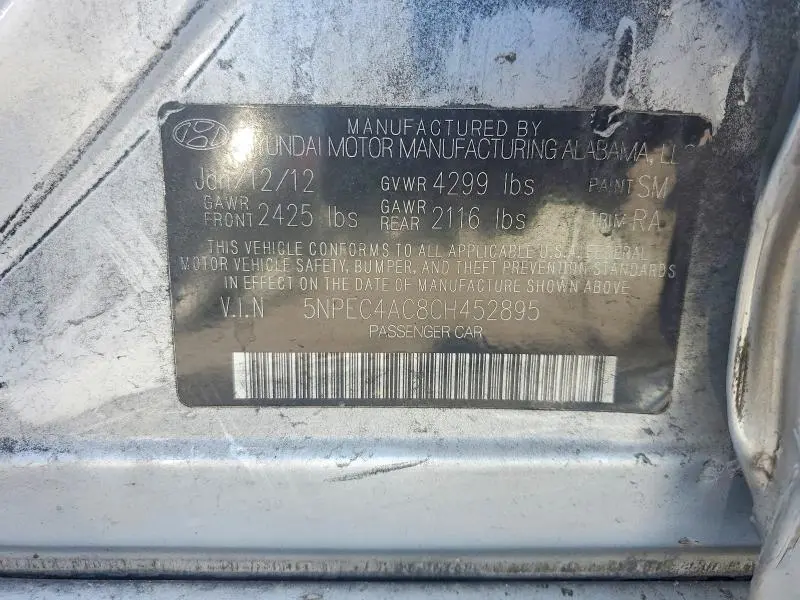 2012 HYUNDAI SONATA SE  