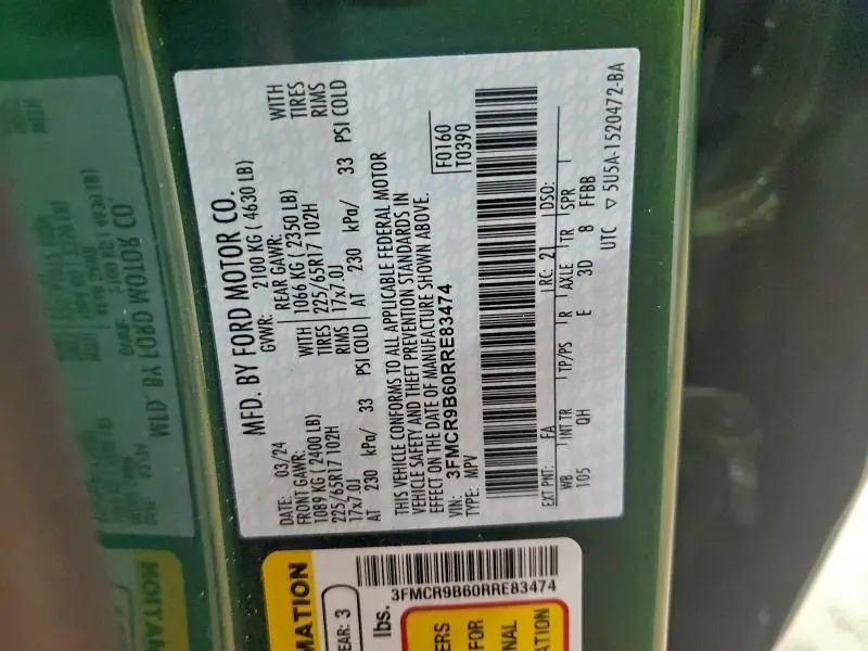 2024 FORD BRONCO SPORT BIG BEND  