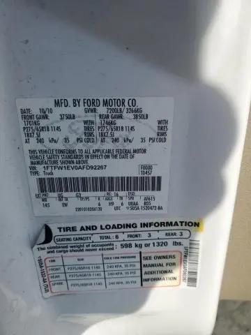 2010 FORD F150 SUPERCREW  