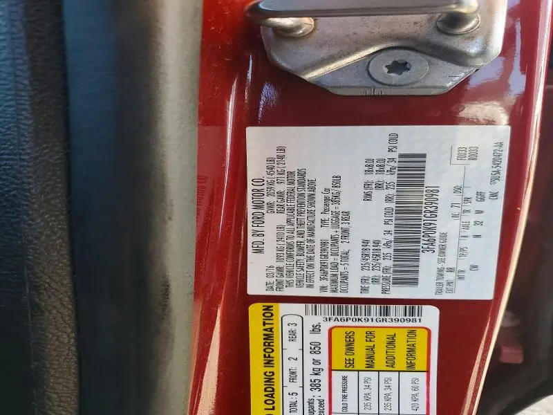 2016 FORD FUSION TITANIUM  
