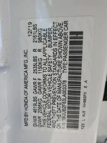 2020 ACURA TLX TECHNOLOGY  