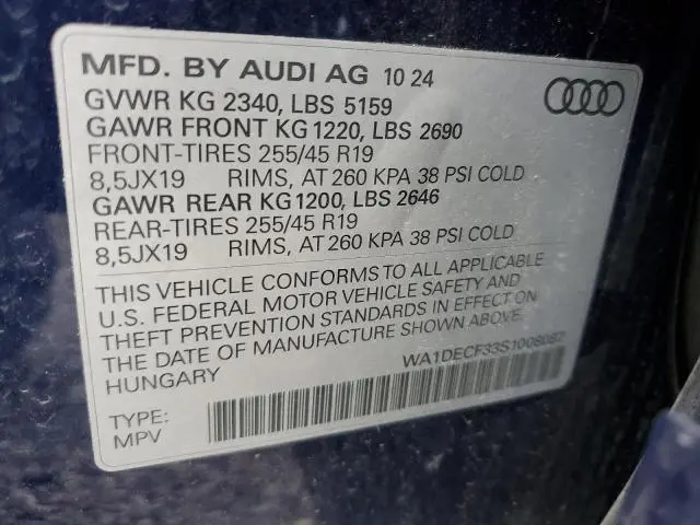 2025 AUDI Q3 PREMIUM S LINE 45  