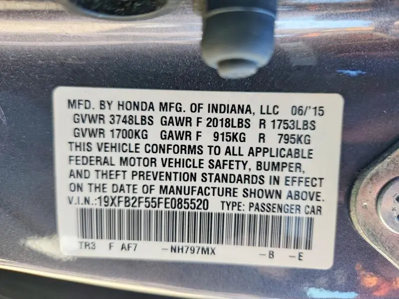 2015 HONDA CIVIC LX  