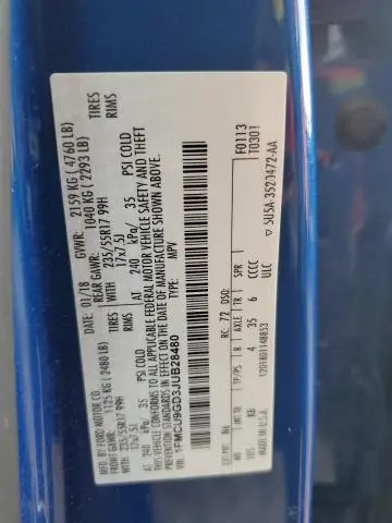 2018 FORD ESCAPE SE  