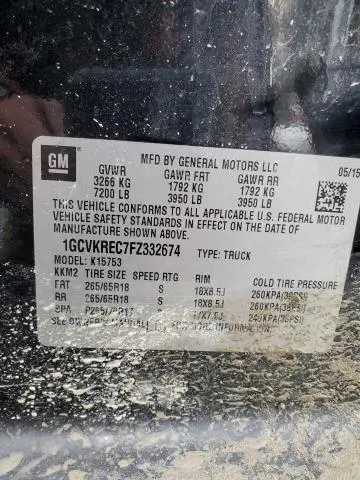 2015 CHEVROLET SILVERADO K1500 LT  