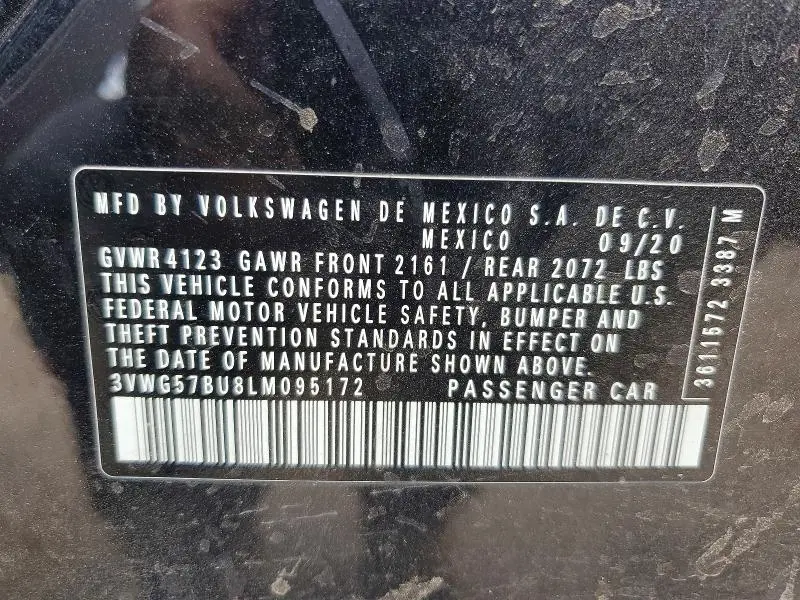 2020 VOLKSWAGEN JETTA SEL PREMIUM  