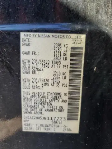 2018 NISSAN MURANO S