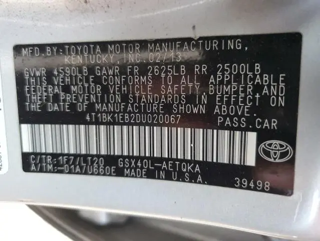 2013 TOYOTA AVALON BASE  