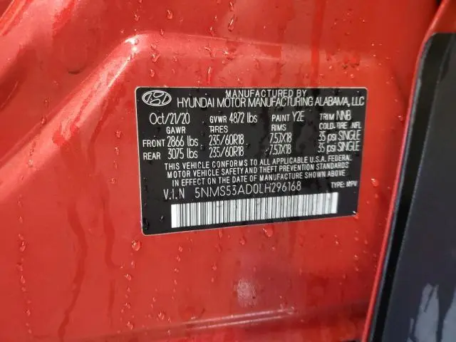 2020 HYUNDAI SANTA FE LIMITED  