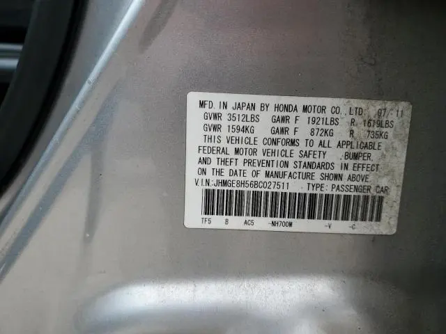 2011 HONDA FIT SPORT
