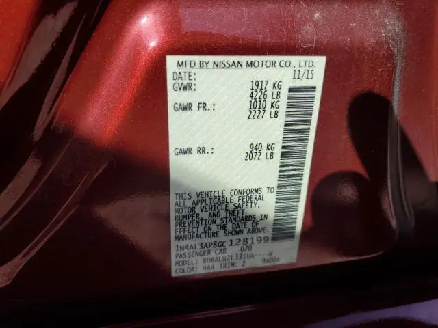 2016 NISSAN ALTIMA 2.5  