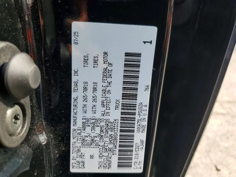 2025 TOYOTA TUNDRA SR5  