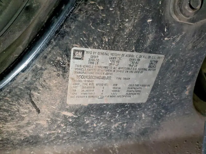 2017 CHEVROLET SILVERADO K1500 LTZ  