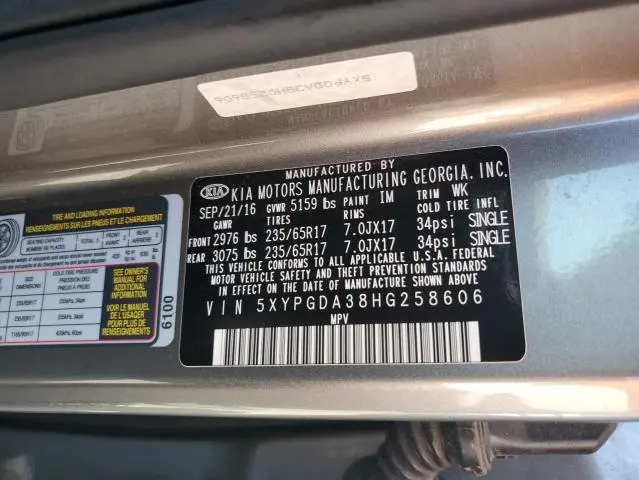 2017 KIA SORENTO LX  