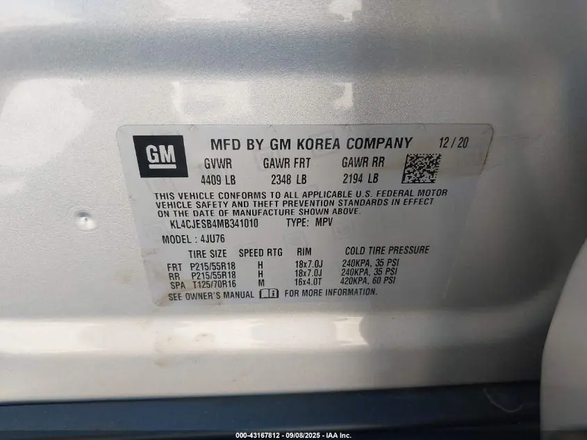 2021 BUICK ENCORE AWD PREFERRED