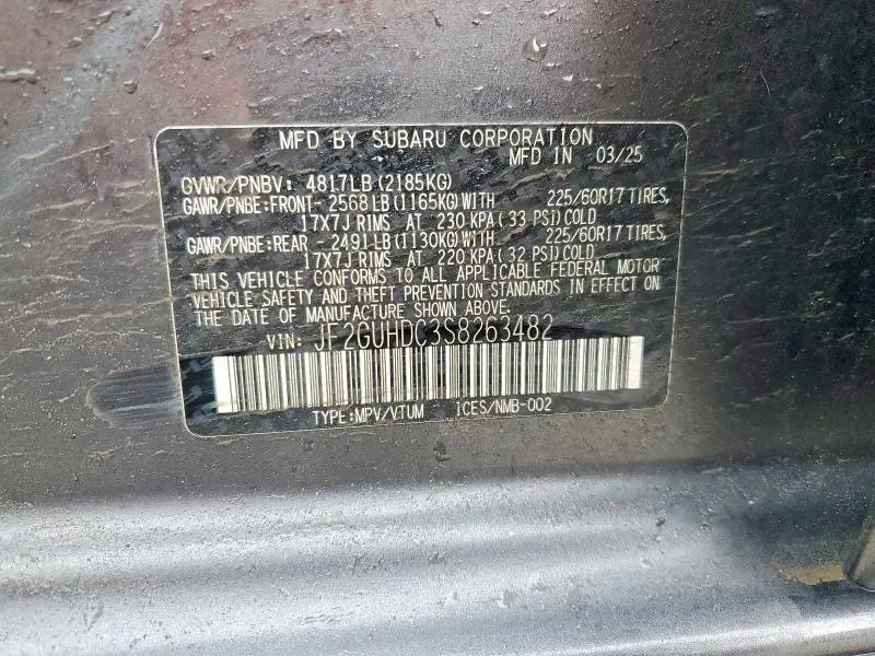 2025 SUBARU CROSSTREK PREMIUM  