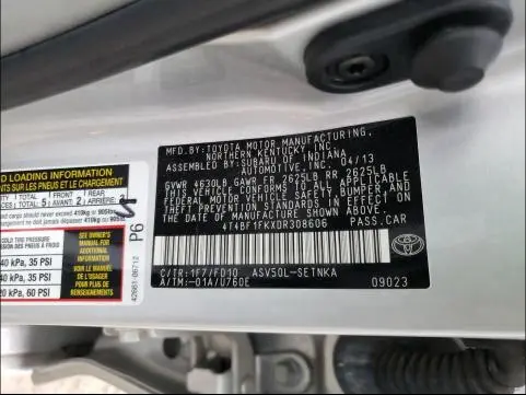 2013 TOYOTA CAMRY L