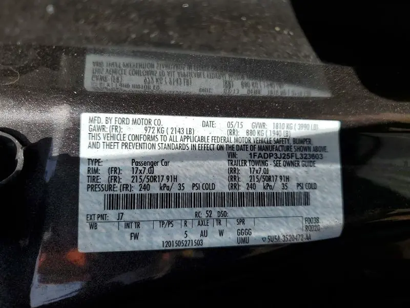 2015 FORD FOCUS TITANIUM  