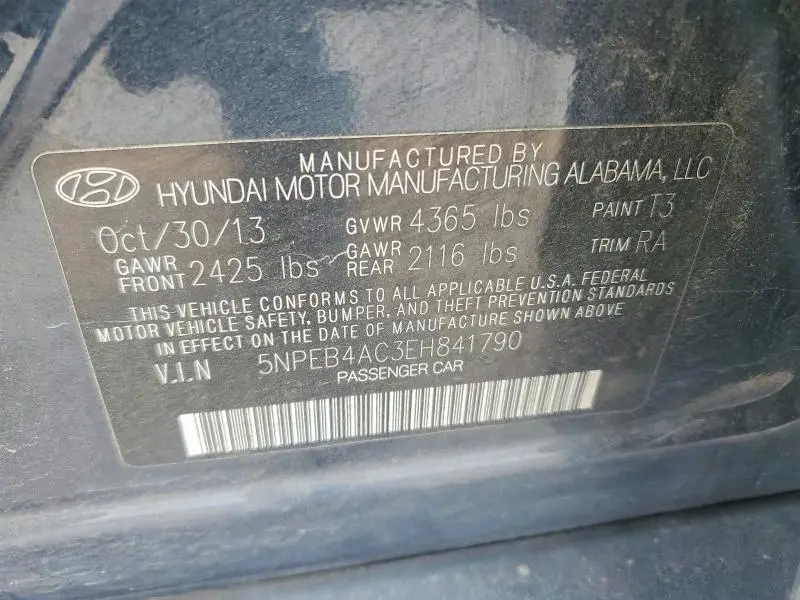 2014 HYUNDAI SONATA GLS  