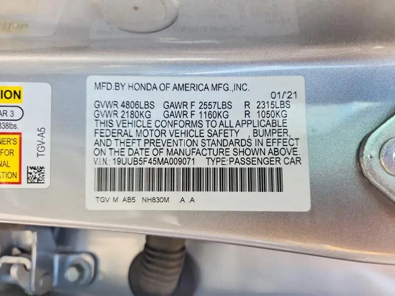 2021 ACURA TLX TECHNOLOGY  