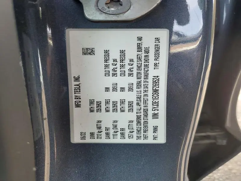 2022 TESLA MODEL 3   
