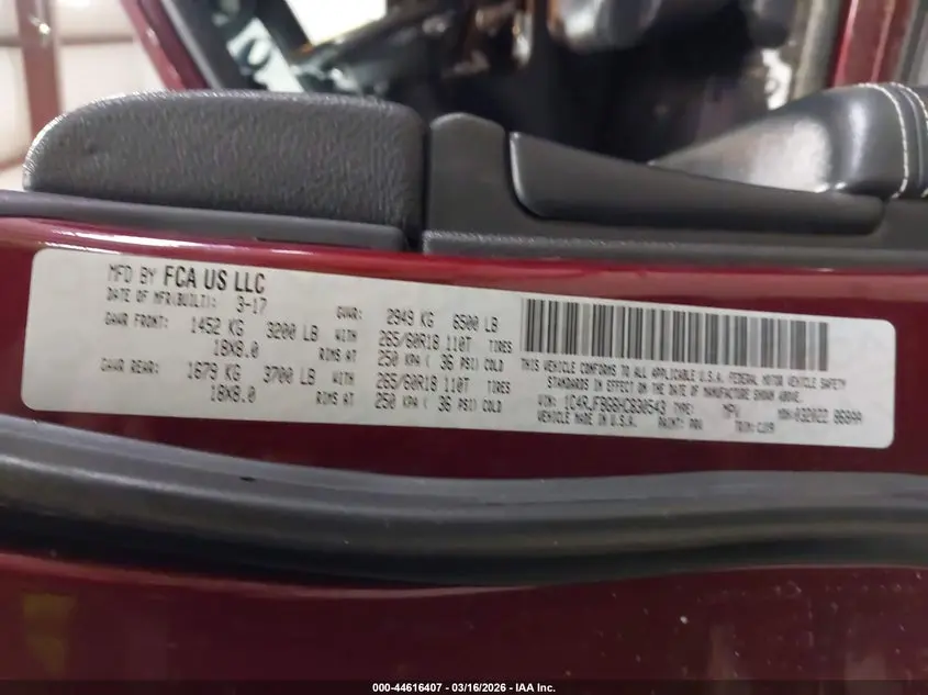 2017 JEEP GRAND CHEROKEE LIMITED 4X4