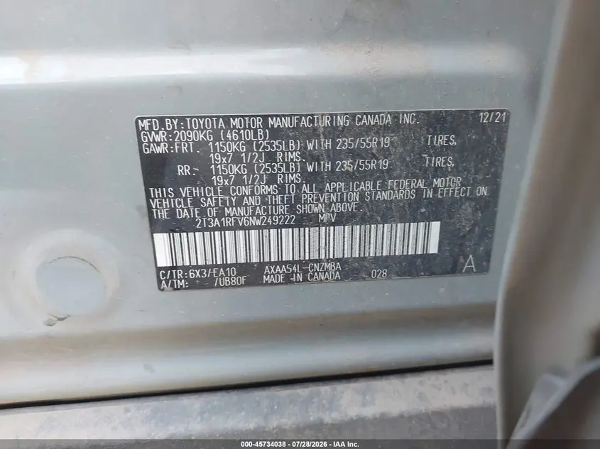 2022 TOYOTA RAV4 XLE PREMIUM
