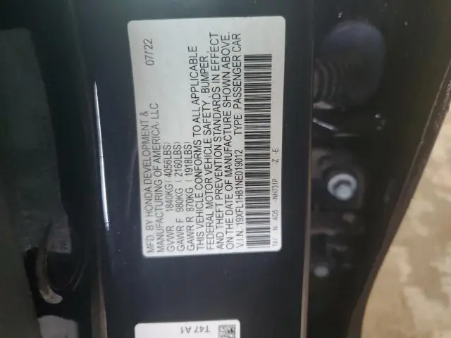 2022 HONDA CIVIC SPORT TOURING  