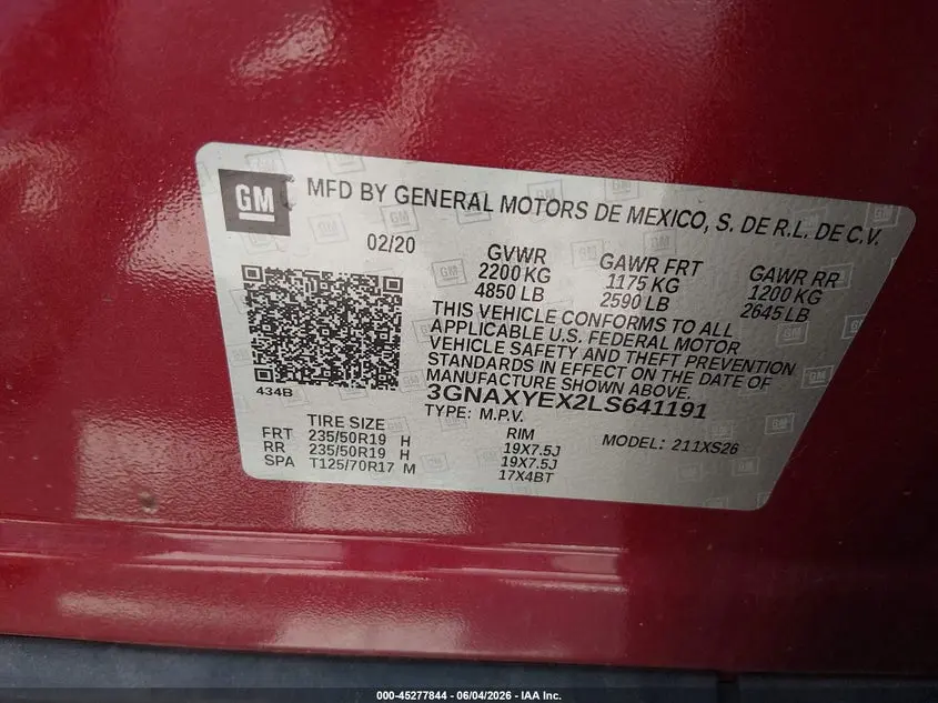 2020 CHEVROLET EQUINOX AWD PREMIER 2.0L TURBO