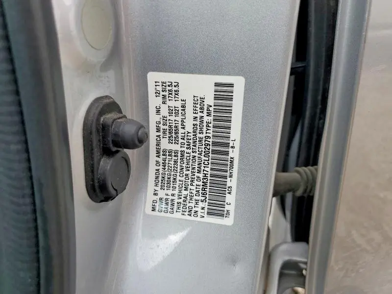 2012 HONDA CR-V EXL  