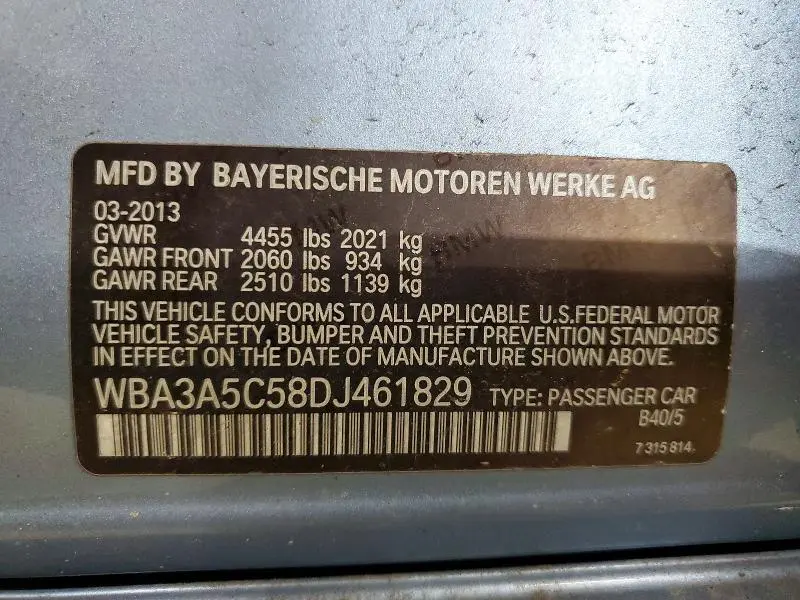 2013 BMW 328 I  