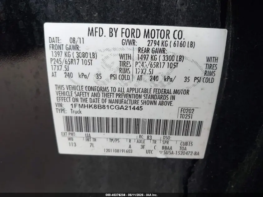 2012 FORD EXPLORER  