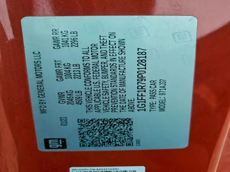 2023 CHEVROLET CAMARO LT1  