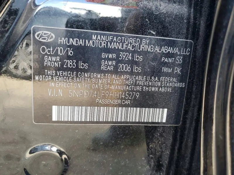 2017 HYUNDAI ELANTRA SE  