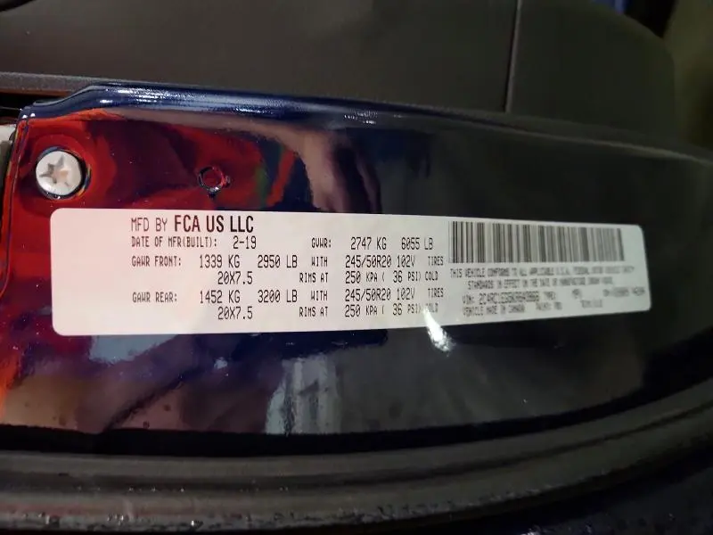 2019 CHRYSLER PACIFICA TOURING L PLUS  