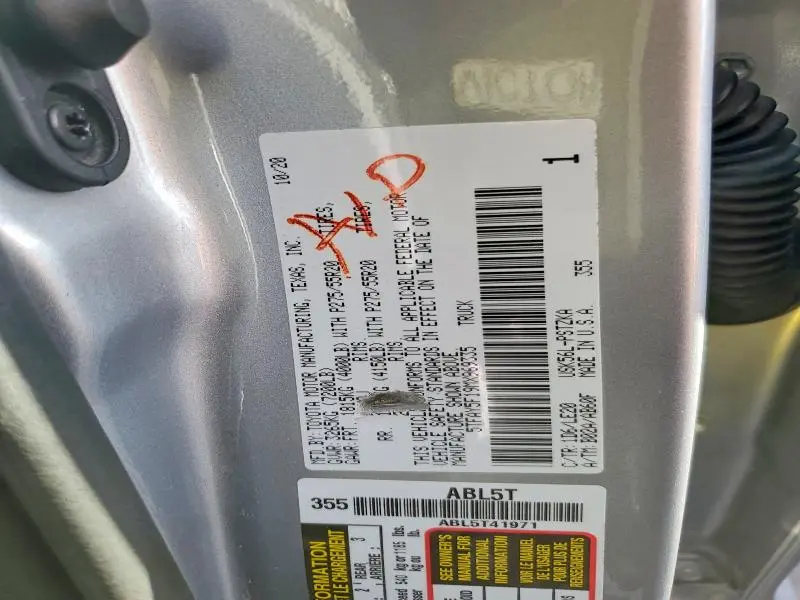 2021 TOYOTA TUNDRA PLATINUM  