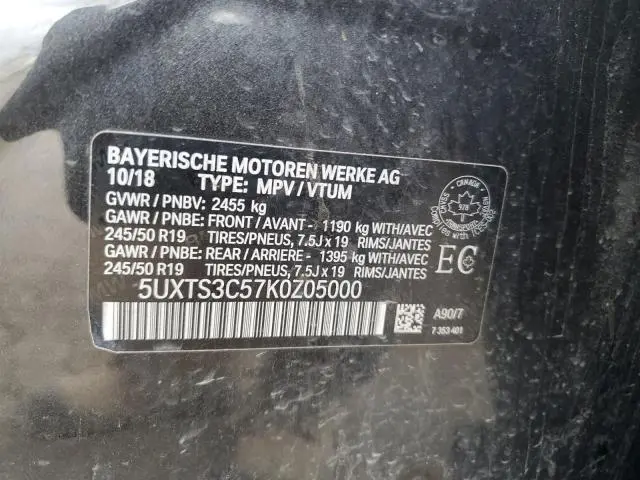 2019 BMW X3 XDRIVEM40I  