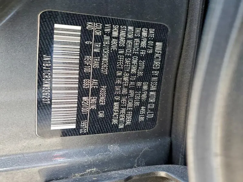 2019 NISSAN ROGUE SPORT S  