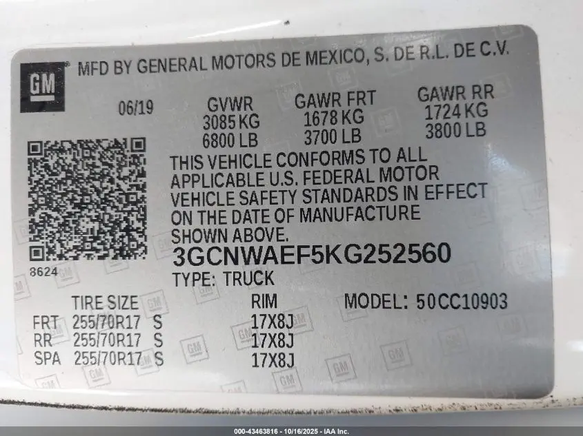 2019 CHEVROLET SILVERADO 1500 WORK TRUCK