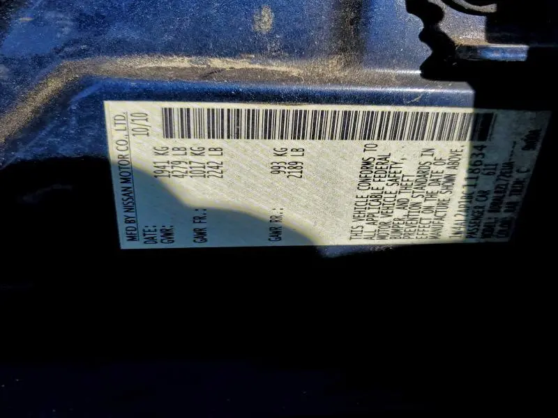 2011 NISSAN ALTIMA BASE  