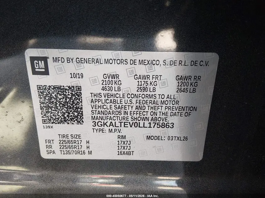 2020 GMC TERRAIN AWD SLE