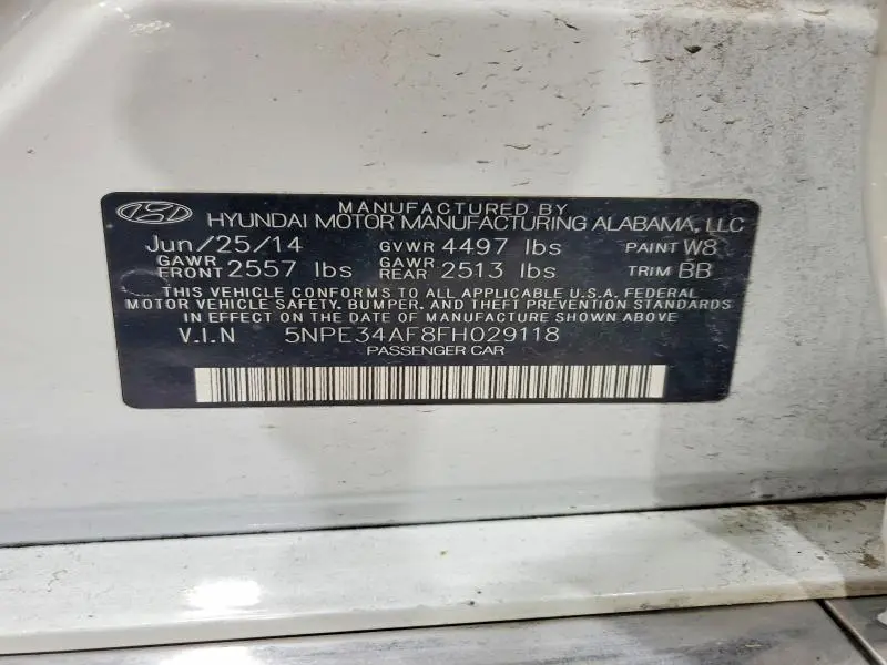 2015 HYUNDAI SONATA LIMITED  
