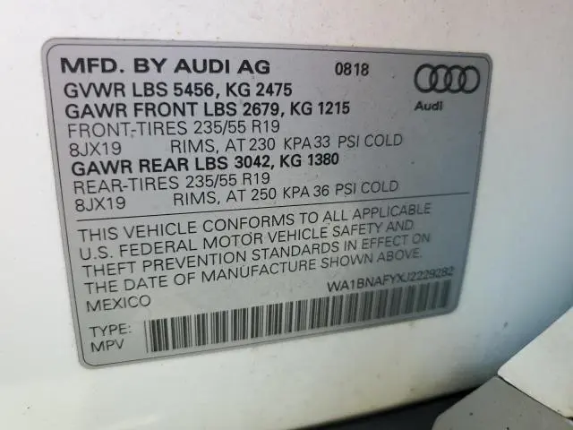 2018 AUDI Q5 PREMIUM PLUS  